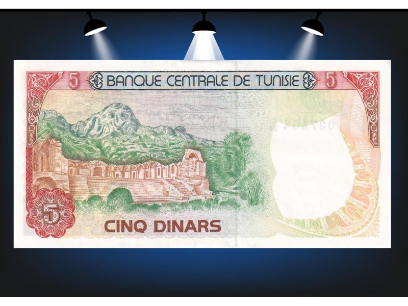 5 Dinars TUNISIE 1980 P.75