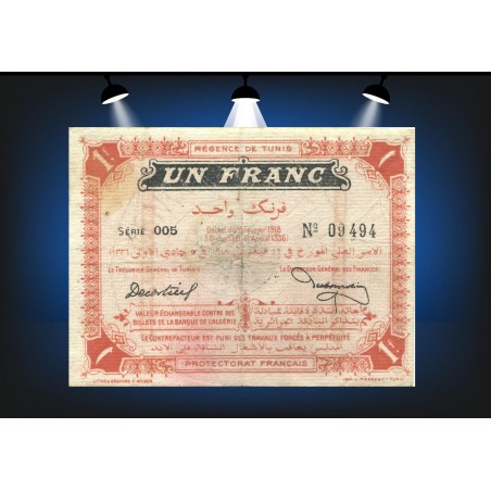 1 Franc TUNISIE 1920 P.49