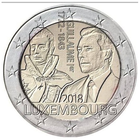 2 € Luxembourg 2018-- 175e anniversaire de la mort du Grand-Duc Guillaume Ier-horizondescollectionneurs.com