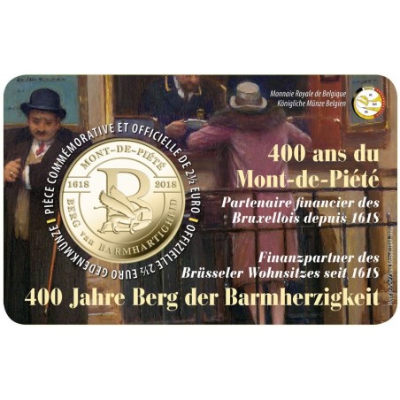 BELGIQUE pièce 2.5 euros 2018- 400 ans du Mont-de-Piété
