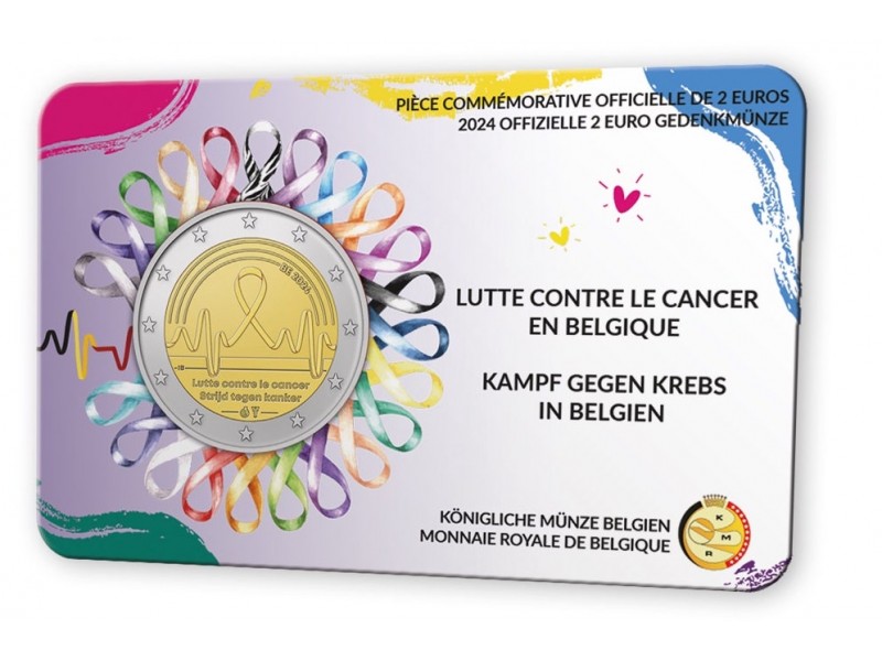 2 Euros BELGIQUE 2024 Lutte contre le cancer
