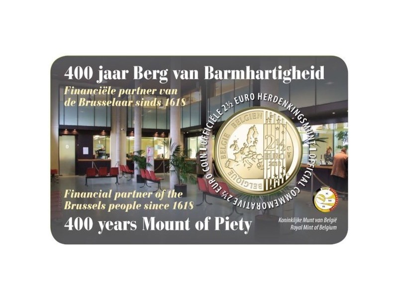 BELGIQUE pièce 2.5 euros 2018- 400 ans du Mont-de-Piété