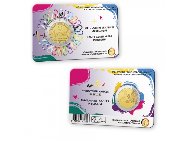 2 Euros BELGIQUE 2024 Lutte contre le cancer