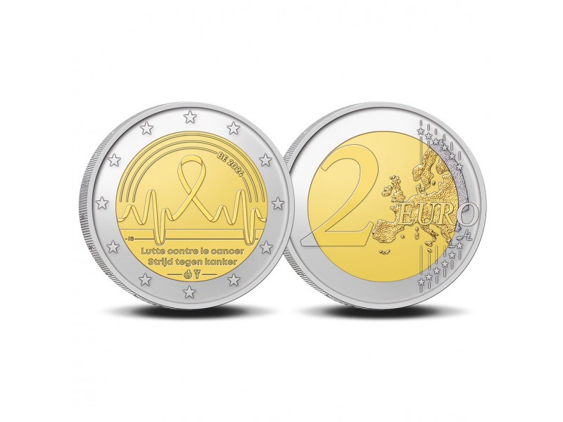 2 Euros BELGIQUE 2024 Lutte contre le cancer