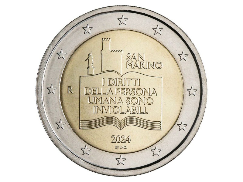 2 Euros SAINT MARIN 2024, Droits Civiques