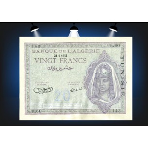 20 Francs TUNISIE 1943 P.17