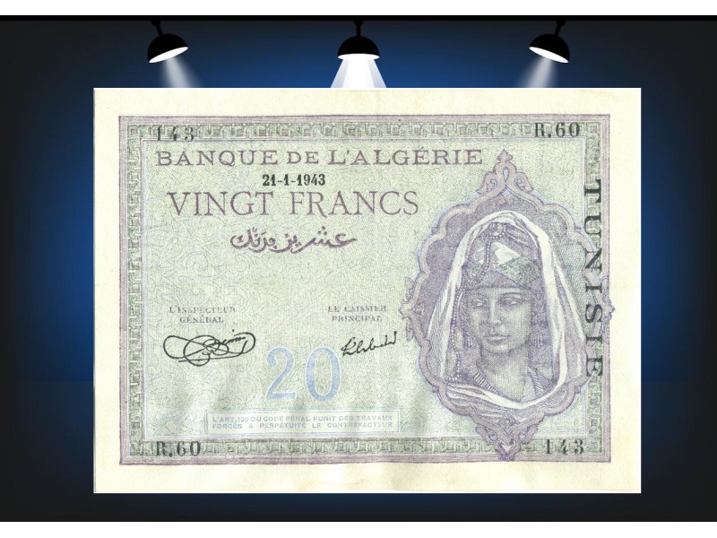 20 Francs TUNISIE 1943 P.17