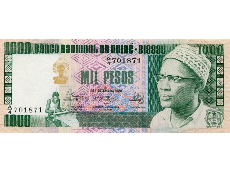 GUINÉE-BISSAU billet 1000 Pesos 1978 P-08b NEUF/UNC