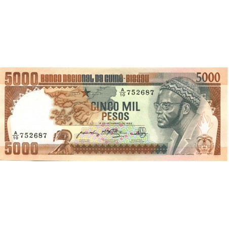 GUINÉ-BISSAU billet 5000 Pesos 1984 P-9 NEUF