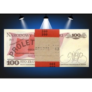 100 Zlotych POLOGNE 1988 P.143c, Lot de 100 Pièces 2