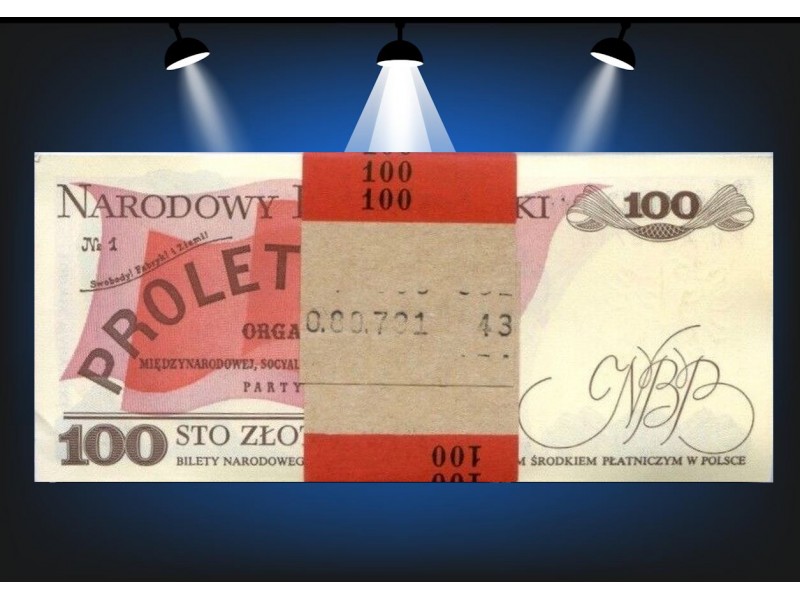100 Zlotych POLOGNE 1988 P.143c, Lot de 100 Pièces