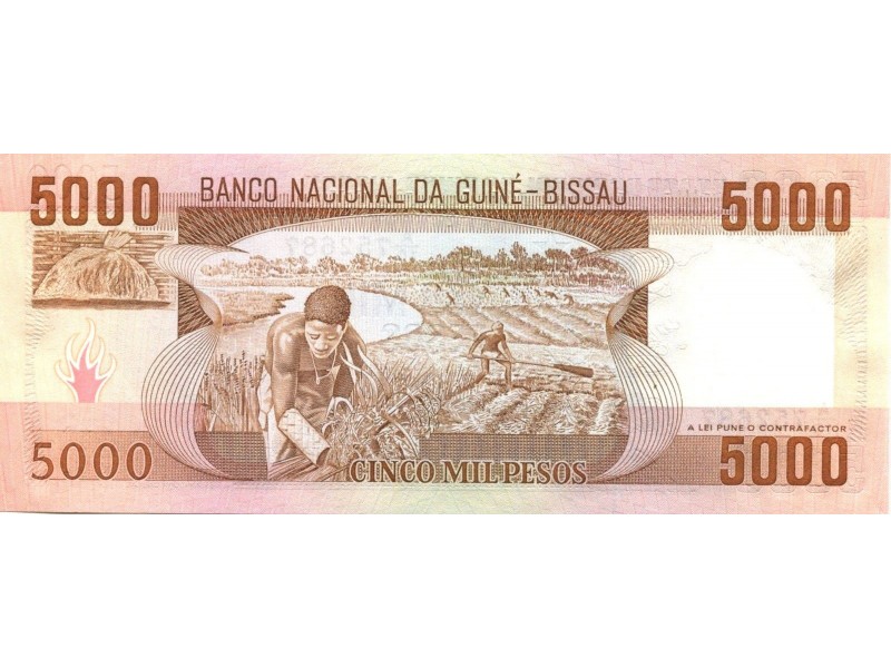 GUINÉ-BISSAU billet 5000 Pesos 1984 P-9 NEUF