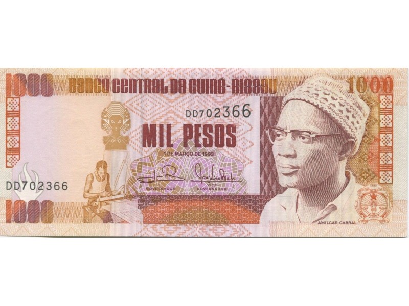 GUINÉE-BISSAU billet 1000 Pesos 1990 P-13b NEUF