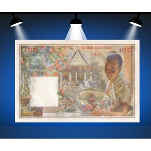 100 Kip LAOS 1957 P.6a 2