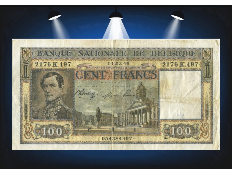 100 Francs BELGIQUE 1948 P.126