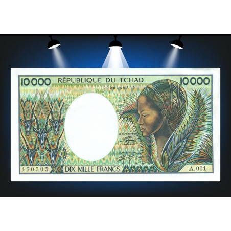 10 000 Francs TCHAD (1984) P.12a