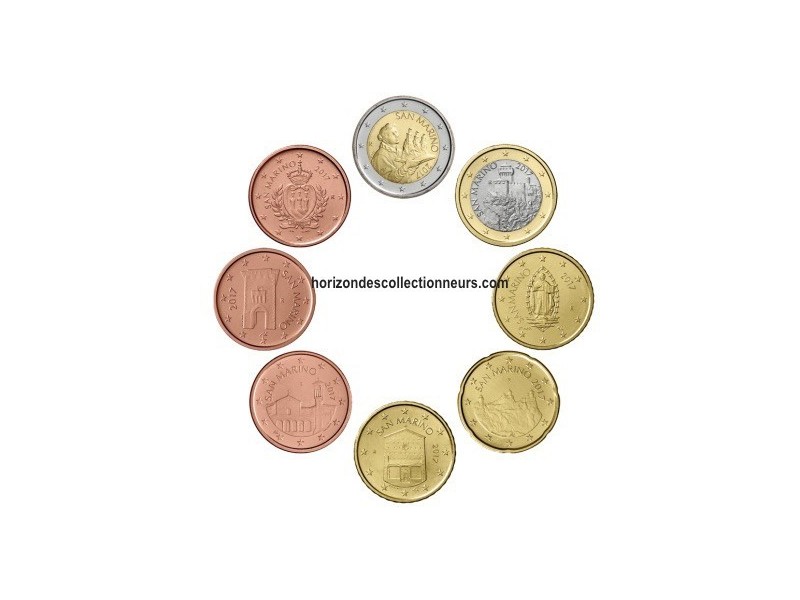 BU Saint-Marin 2017- 1 centime à 2 euros-horizondescollectionneurs.com