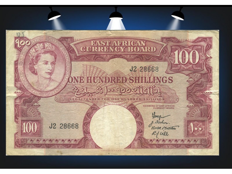 100 Shillings AFRIQUE DE L'EST 1958 P.40