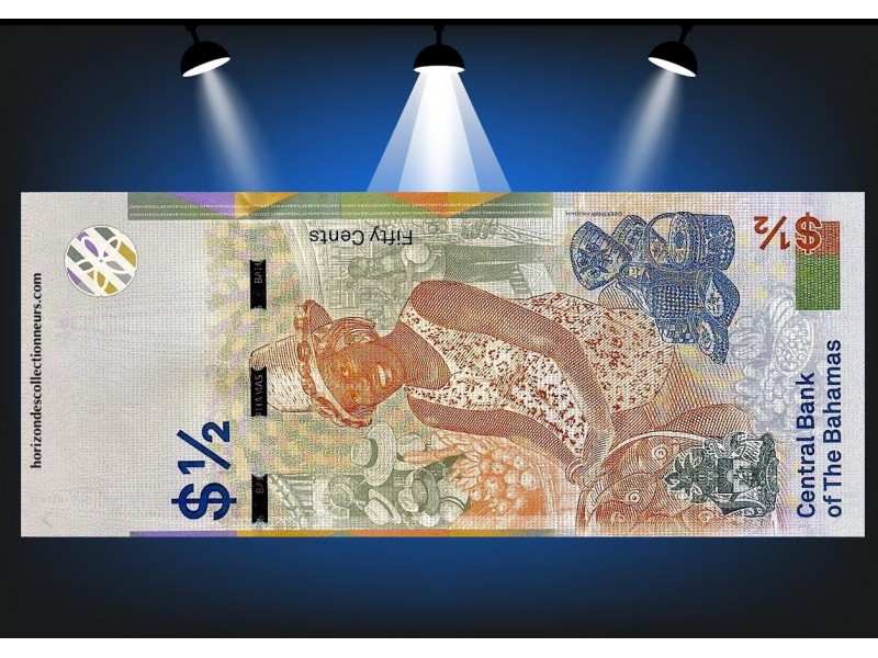 1/2 Dollar BAHAMAS 2019 P.77aA