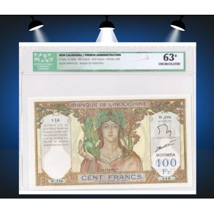 100 Francs NOUVELLE CALEDONIE (1963)  P.42e ICG...