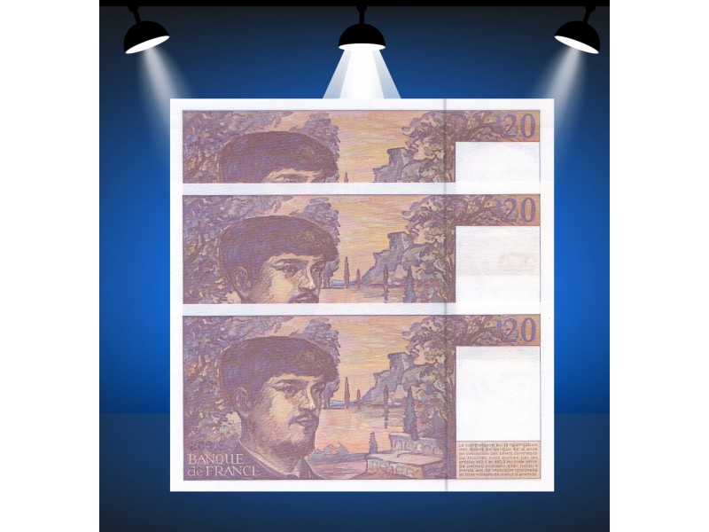 Lot 20 Francs DEBUSSY 1997 Numéros consécutifs