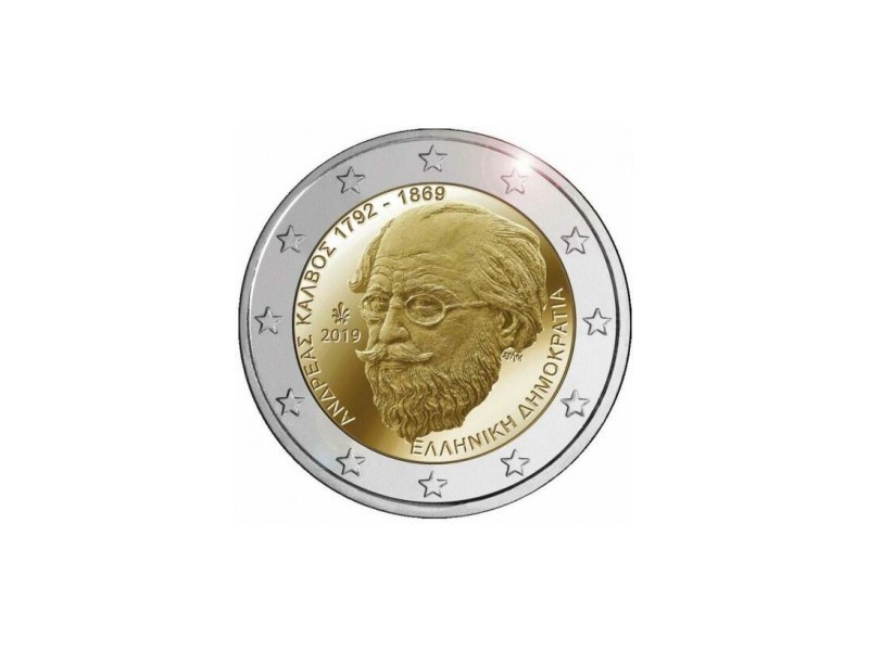 2 Euros  Grèce  2019 - 150ème anniversaire de la mort d’Andreas Kalvos