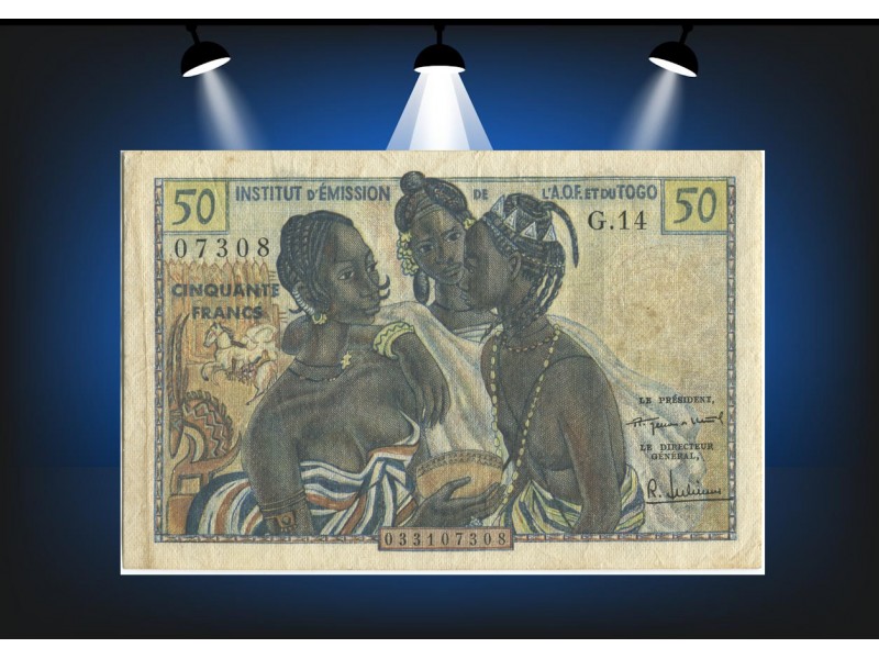 50 Francs AOF, TOGO, 1956 P.45