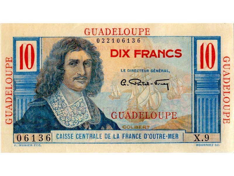 10 Francs Colbert Guadeloupe (1946)  P.32