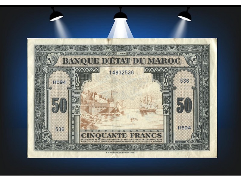 50 Francs MAROC 1944 P.26