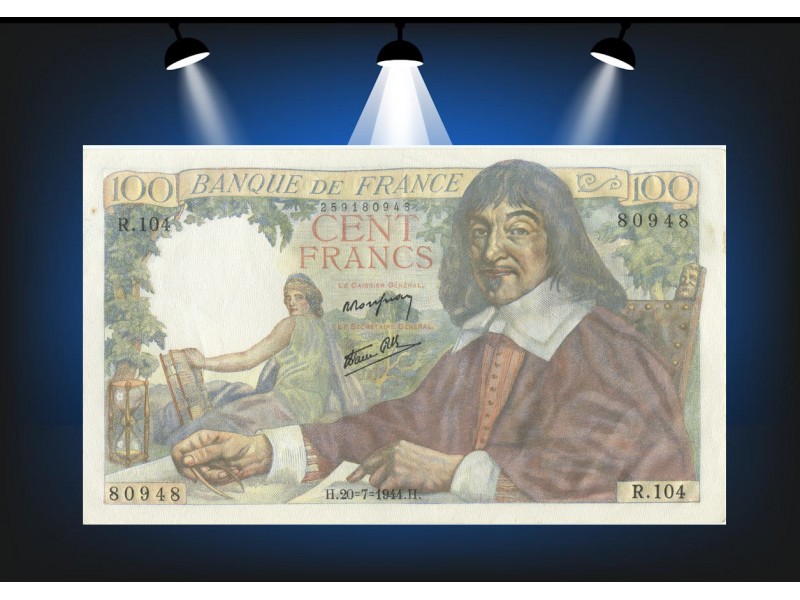 100 Francs DESCARTES 1944 - Alphabet R.104/80948