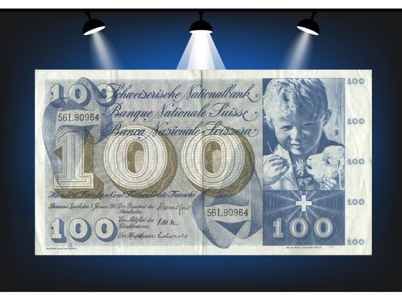 100 Francs SUISSE 1967 P.48i  Alphabet 56L90964