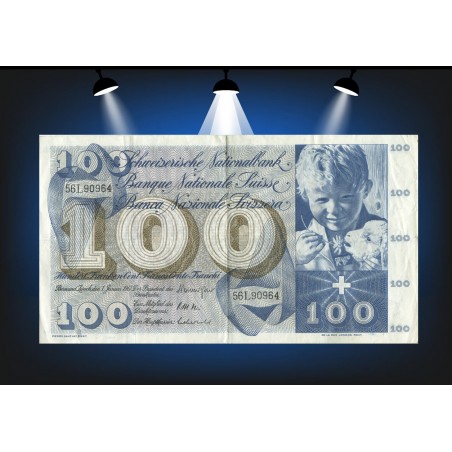 100 Francs SUISSE 1967 P.48i  Alphabet 56L90964