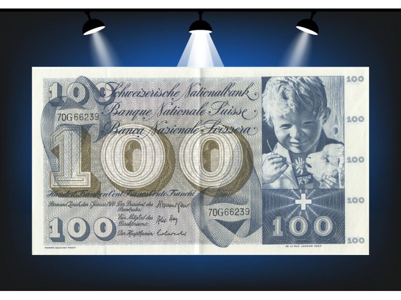 100 Francs SUISSE 1970 P.49l  Alphabet 70G66239