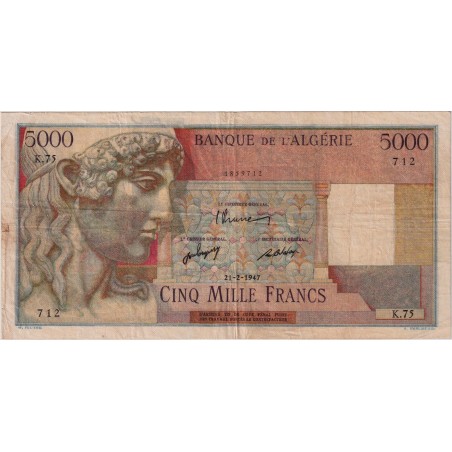 5000 Francs Algérie 1947 -P-105