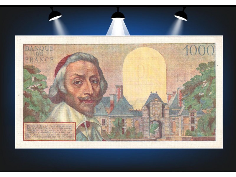 10 NF sur 1000 Francs RICHELIEU 1957 F.53.1