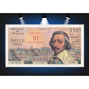 10 NF sur 1000 Francs RICHELIEU 1957 F.53.1