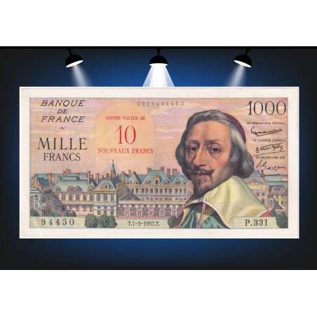 10 NF sur 1000 Francs RICHELIEU 1957 F.53.1