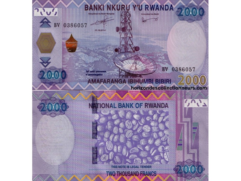Rwanda - Billet 2000 Francs 2014 P-36 NEUF