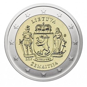 LITUANIE  pièce 2 euros 2019 -les régions ethnographiques la Samogitie