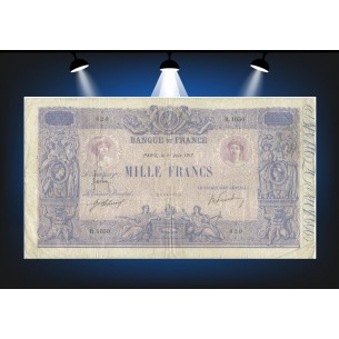 1000 Francs BLEU & ROSE 1917 F.36.31- Alphabet R.1050/820