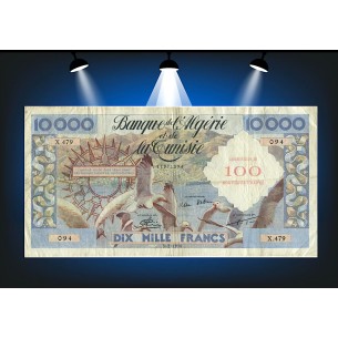 100 NF sur 10000 Francs ALGÉRIE 1958 P.114  Alph X.479 094