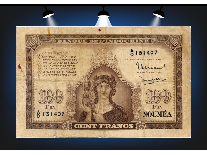 100 Francs NOUVELLE CALÉDONIE 1942 P.44