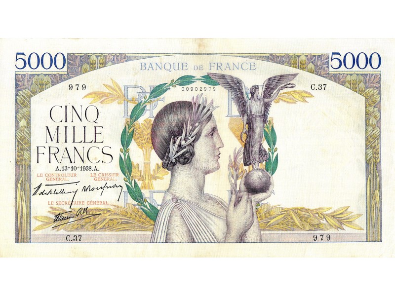 5000 Francs VICTOIRE 1938 F.45.01