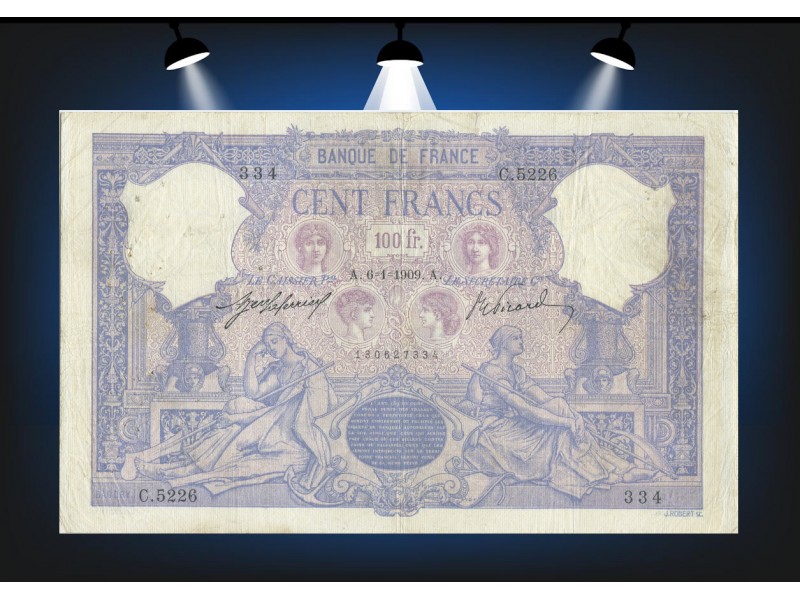 100 Francs BLEU & ROSE 1909 C.5226/334