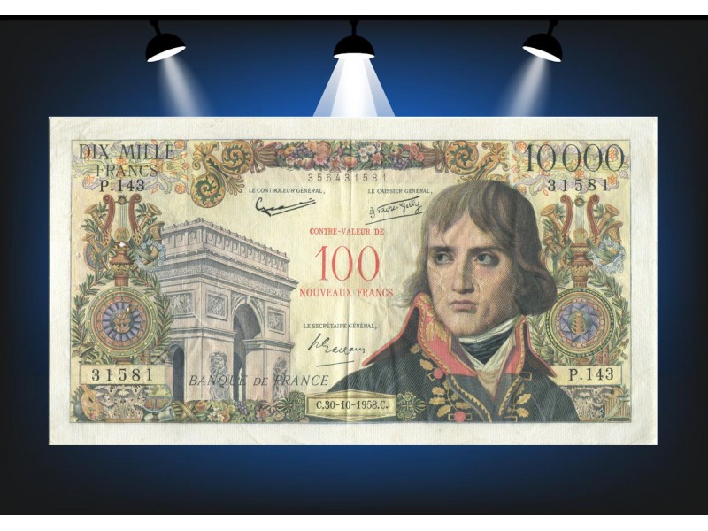 100 NF sur 10000 Francs BONAPARTE 1958 F 51.08