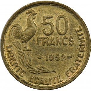 FRANCE pièce 50 francs Guiraud 1952 2