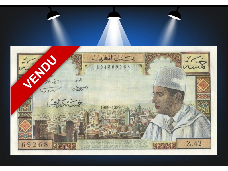 5 Dirhams MAROC 1969 P.53f