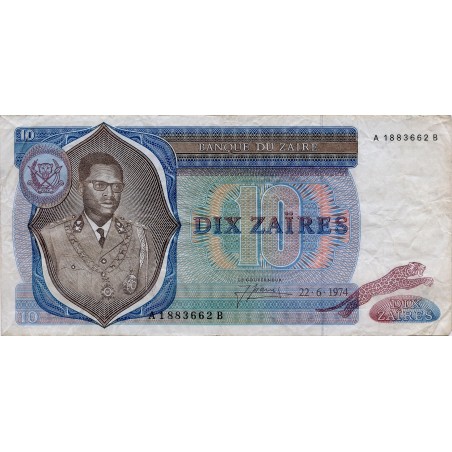 10 Zaïres ZAÏRE 1974 P-23b