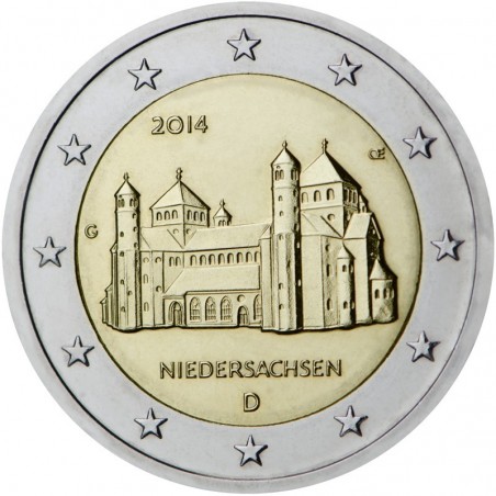 2 Euro commémorative Allemagne  2014-Eglise Hildesheim-horizondescollectionneurs.com