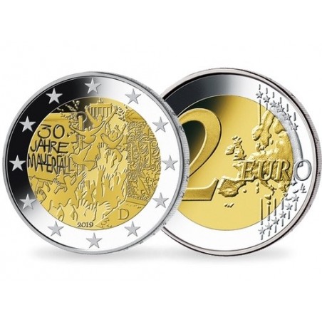 2 Euro  Allemagne 2019 -  Mur de Berlin